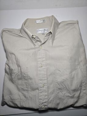 Dior Men’s Light Beige Button-Down Shirt